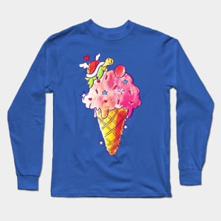 Winged Icecream Turtle Long Sleeve T-Shirt